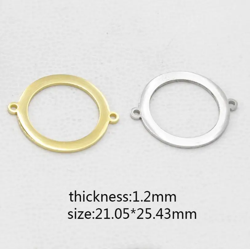 10 шт./лот из нержавеющей стали зеркальная полированная полые круглые шармы