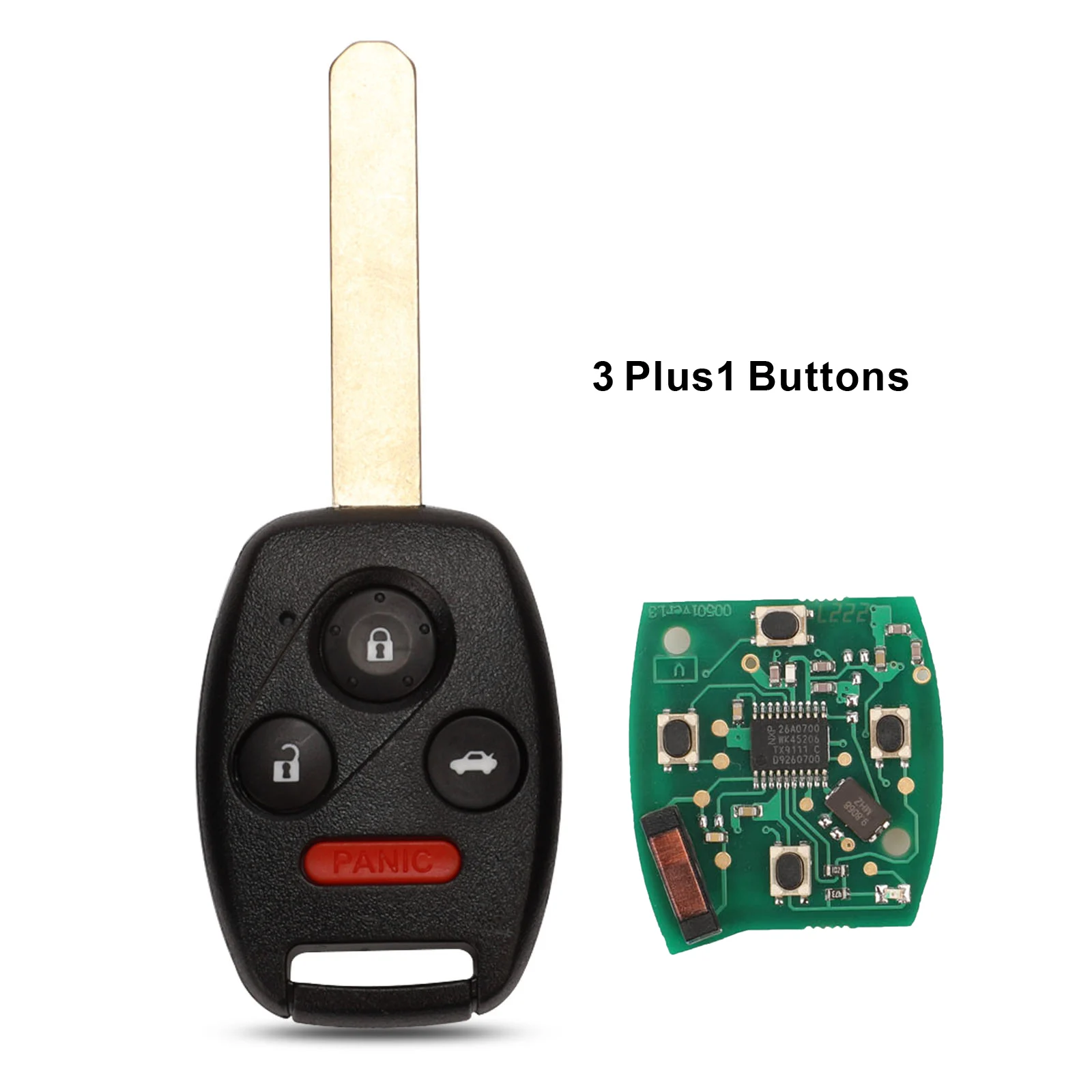 3 plus1 Buttons Пульт дистанционного управления jingyuqin для S0084-A 313,8 мгц для Honda CIVIC STREAM с чипом ID46(7961 - Цвет: 3 plus1 Buttons