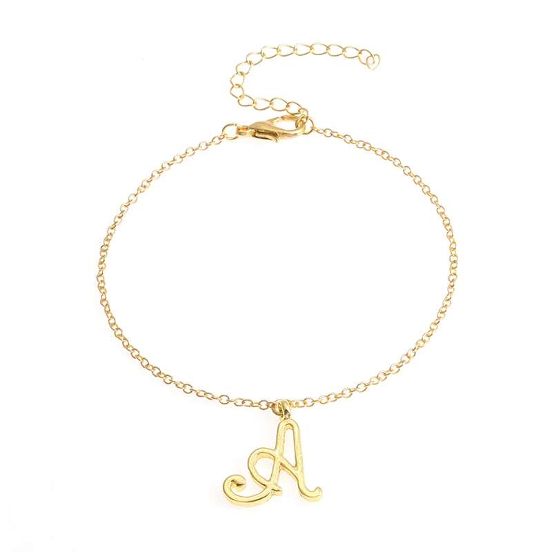 Браслет с буквенным именем и абрикосовым алфавитом все 26 Английских A-Z вихревые