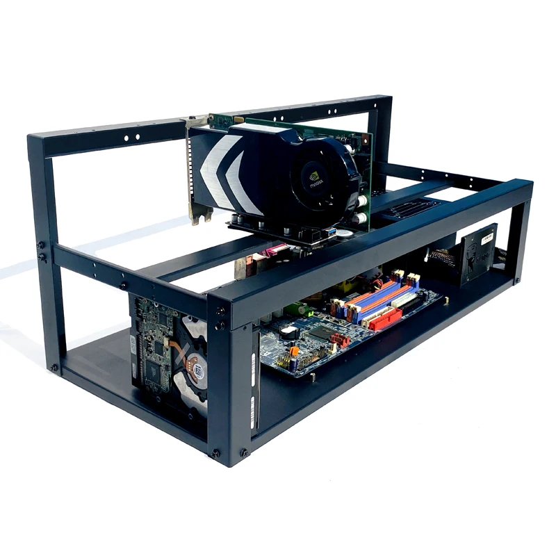 12 GPU стальная монета открытый воздух Майнер рамка для горного дела чехол до 8 карт