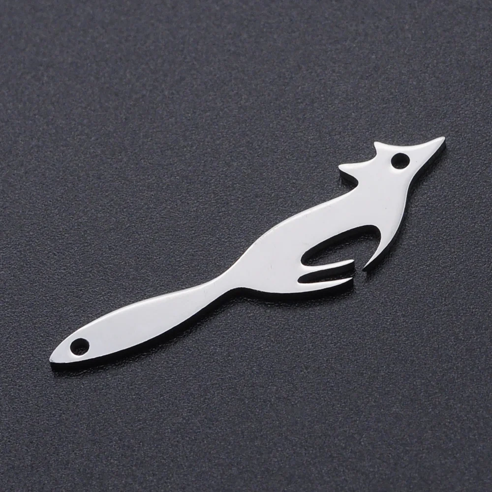 5 шт./лот 100% подвески из нержавеющей стали в форме лисы оптовая продажа никогда не