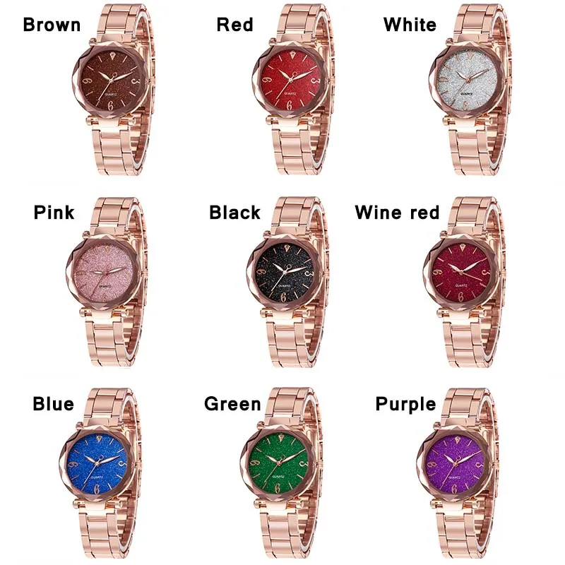 Женские кварцевые часы с рисунком звёздного неба | Наручные