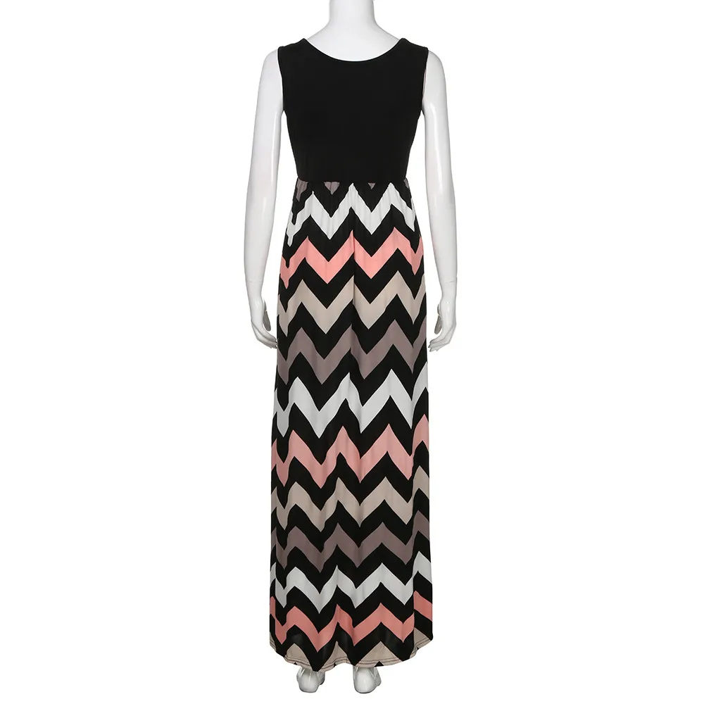 Женское платье в полоску длинное пляжное летнее платье-макси стиле бохо 2021 |