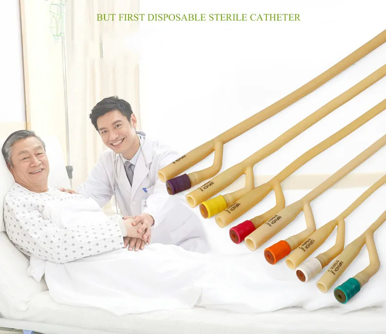 5 шт./лот стерильный латексный мочевой катетер с двойной камерой для мочевого