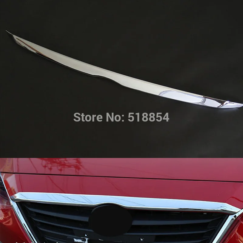 ACCESSORIES FIT FOR 2014 2015 2016 MAZDA 3 CHROME FRONT HOOD COVER TRIM MOLDING GRILLE BONNET GARNISH GRILL STRIP BAR | Автомобили и