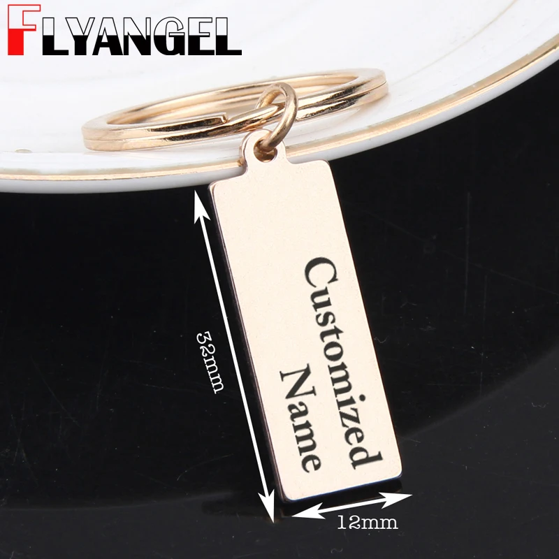 Заказной Брелок с гравировкой на любом языке имя дата предложение брелок для