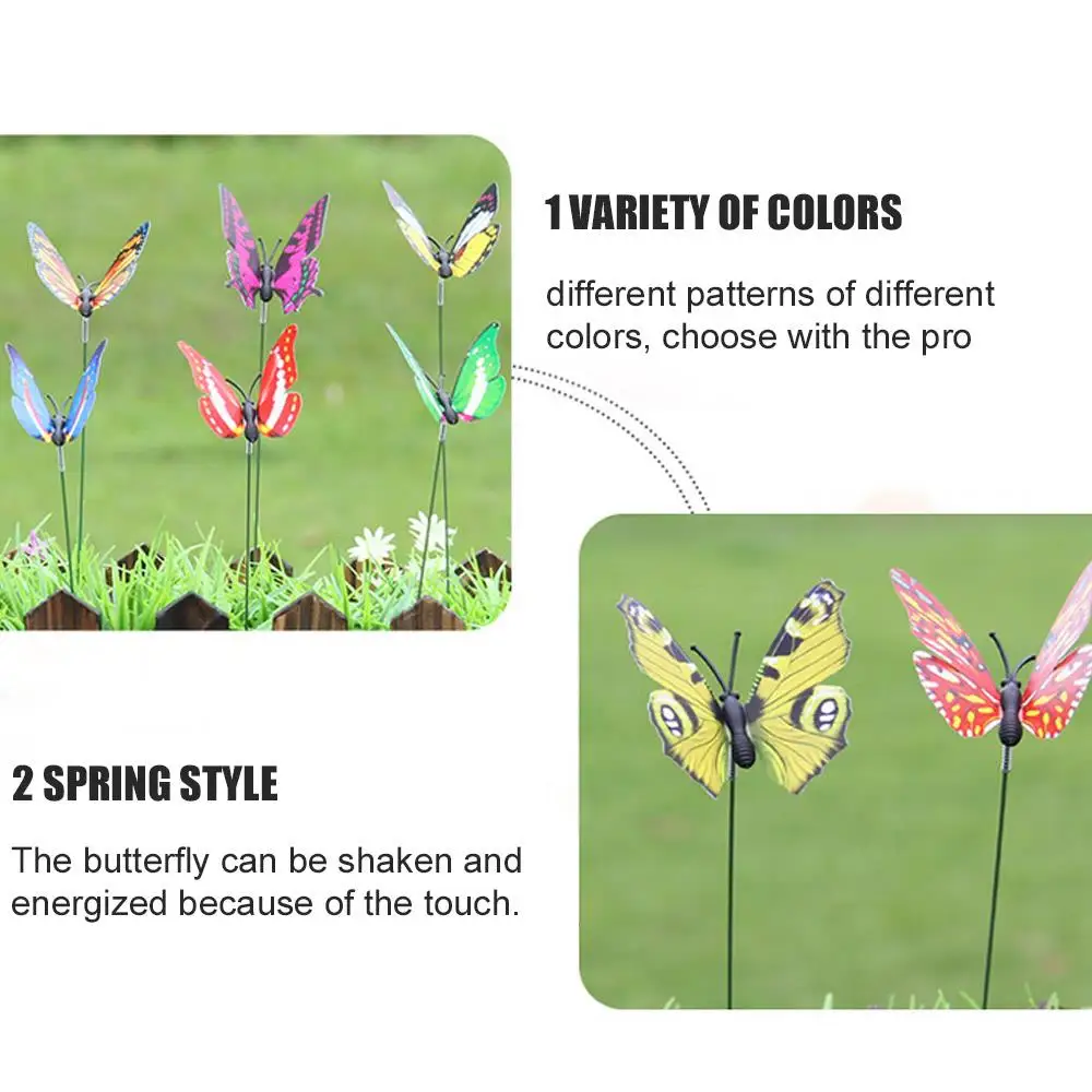 На палочках украшение для сада газон реалистичное креативное Бабочка газона 3D