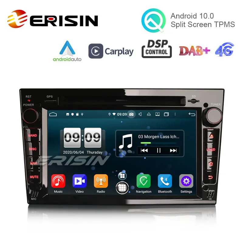 Erisin ES8760PB 7 &quotDSP Android 10 0 автомобильный DVD CarPlay & Auto GPS 4G DAB + для Opel Vauxhall Vivaro Astra Corsa Zafira