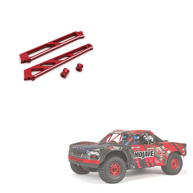 2Pcs Metal Front and Rear Chassis Brace Support with Collar for Arrma Mojave 1/7 6S 4WD BLX RC Truck Car Upgrade Parts | Игрушки и хобби