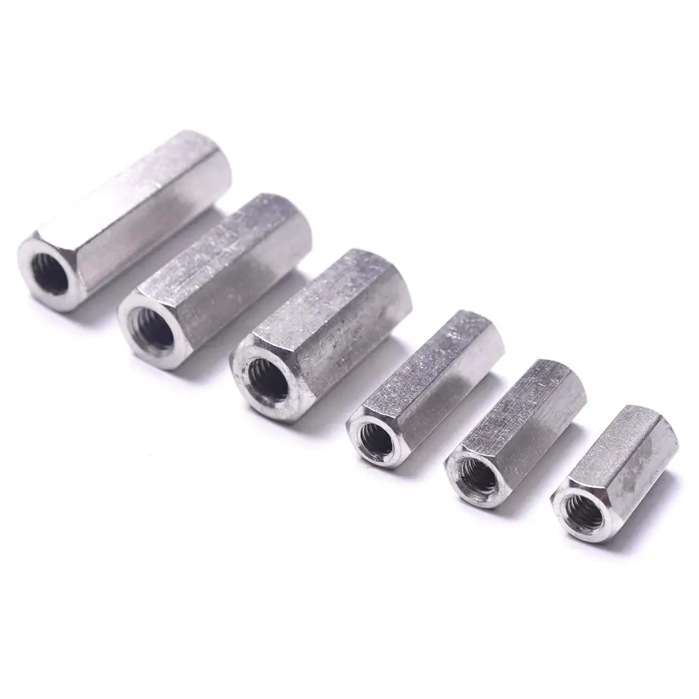 1 шт. длинные шестигранные гайки из нержавеющей стали без заусенцев M6/M8 винты с