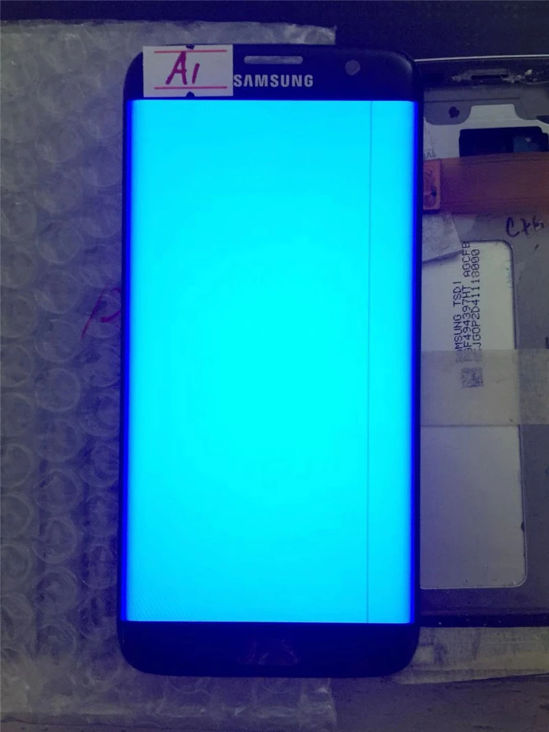 5,5 ''AMOLED lcd для SAMSUNG Galaxy s7 edge G935 G935F сенсорный экран дигитайзер дисплей с линейкой - Цвет: NO.A1 Black