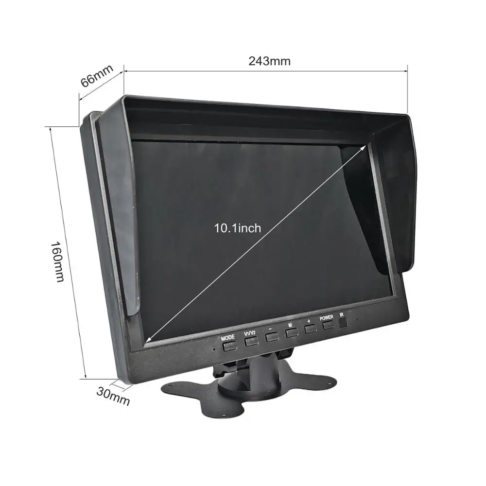 SMALUCK 1024*800 AHD 10 1 &quot4 Сплит Quad IPS экран автомобильный монитор заднего вида Поддержка
