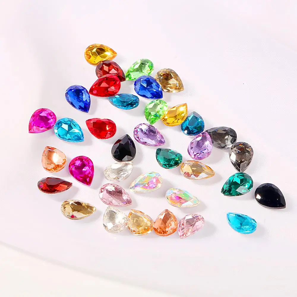 Стразы стеклянные блестящие разных размеров 20 цветов 5-50 шт. | Дом и сад