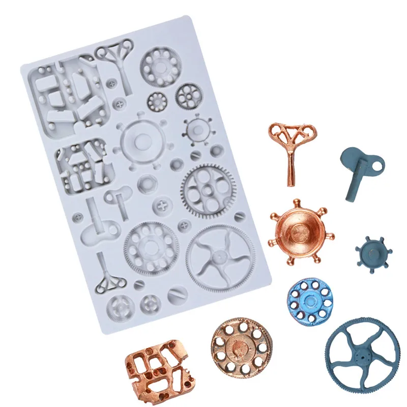 

Gear Silicone Molds Cupcake Jelly Candy Fondant Molds Cookies 3D Chocolate Cake Mold Baking Tools Wedding Cake Decorating Tools