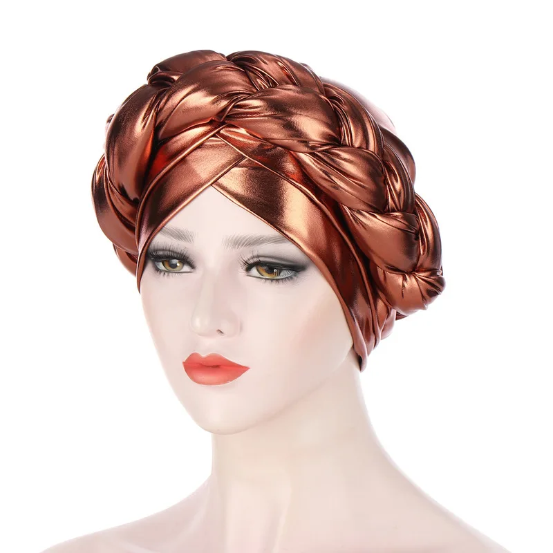

2021 New Braid Turbans for Women Twist Braid Headscarf Ready To Wear Arab Head Wraps African Chemo Head Wrap