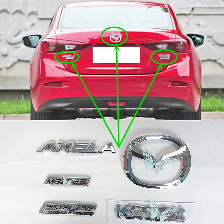Автомобильные аксессуары, детали кузова, эмблема, символ задних боковых ворот для Mazda 3 2013-2016 BM