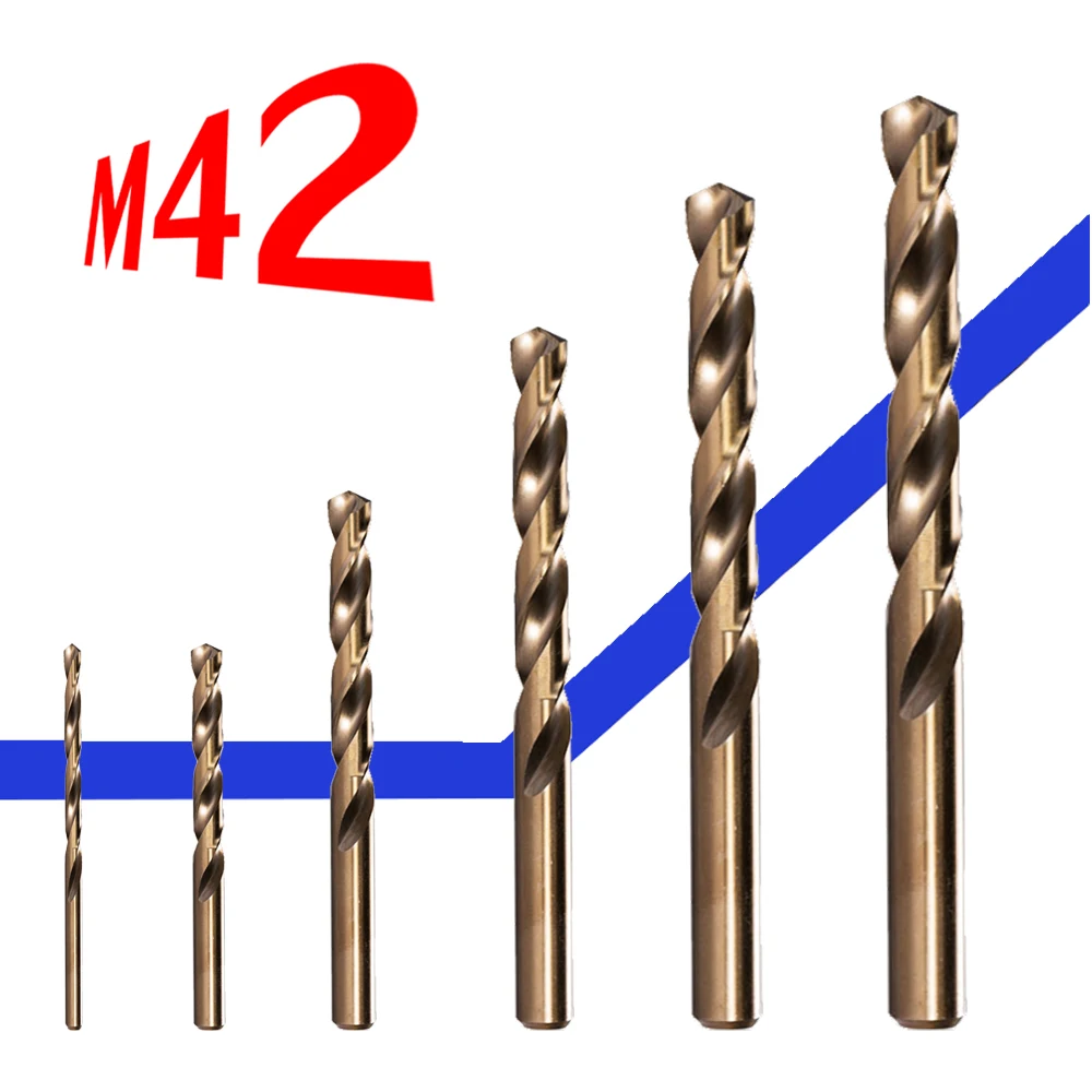 

1Pcs A variety models complete HSS M42 twist Drill Bit 1-14mm used for Drilling on Hardened Steel, Cast Iron,Stainless Steel