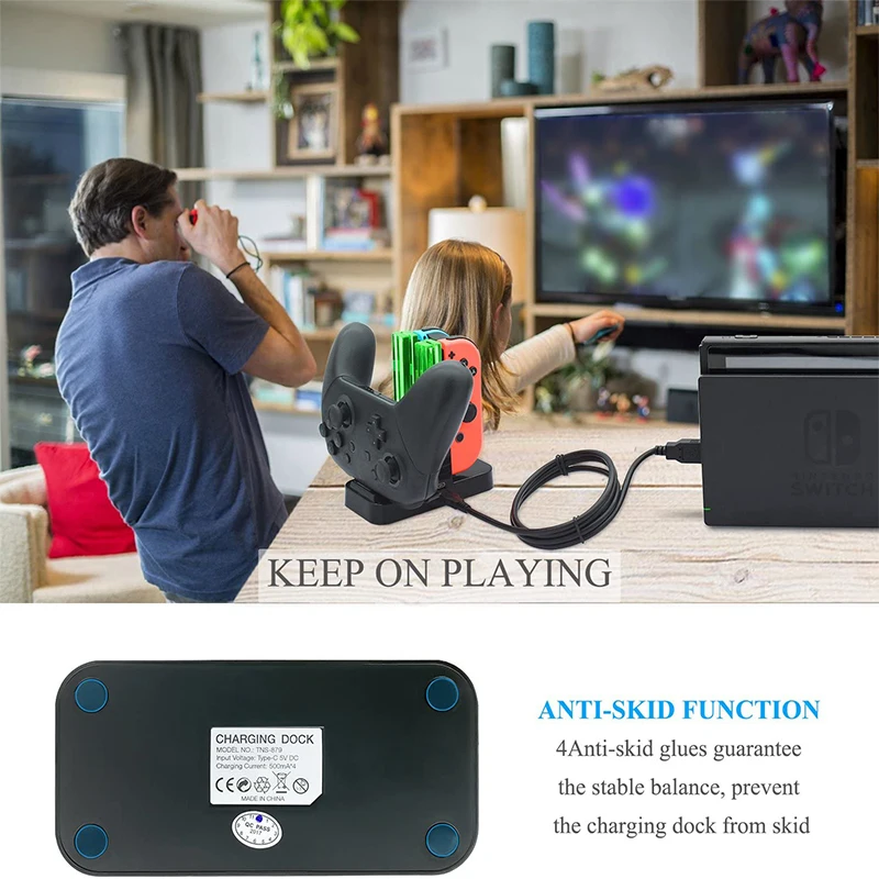 4 in1 Charging Dock For Nintend Switch Joy-con Controller LED Charger For Nintendo Switch Pro Gamepad Charge Stand Switch Lite images - 6