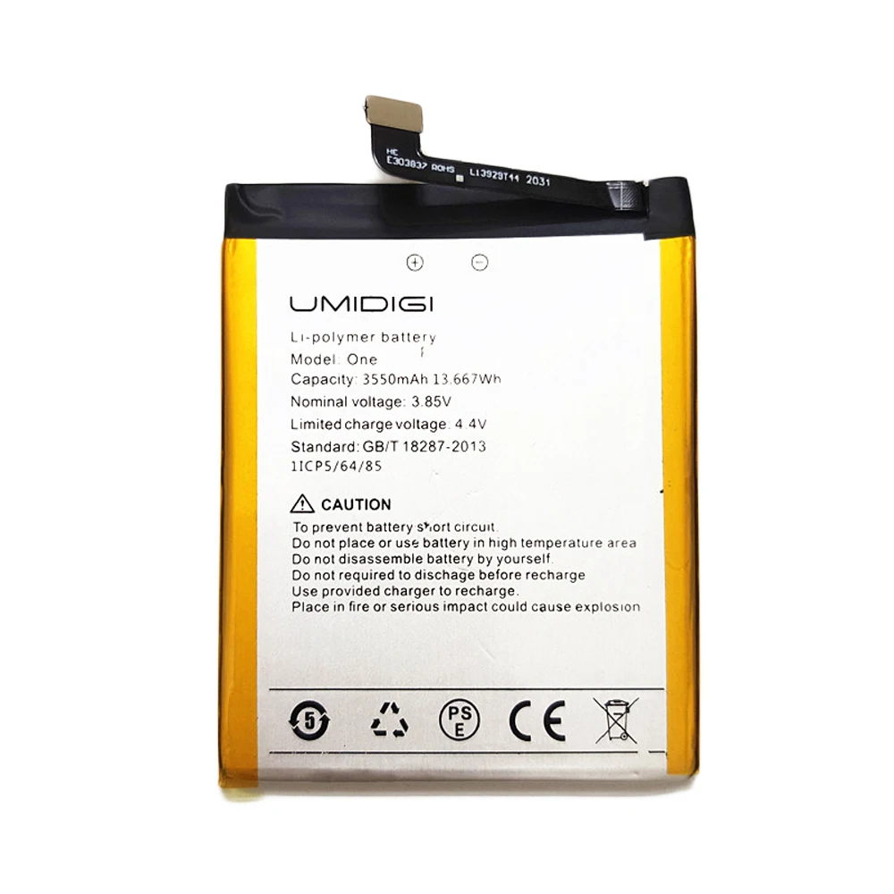 

Аккумулятор 2 шт./лот 3550 мАч для сотового телефона UMI Umidigi One