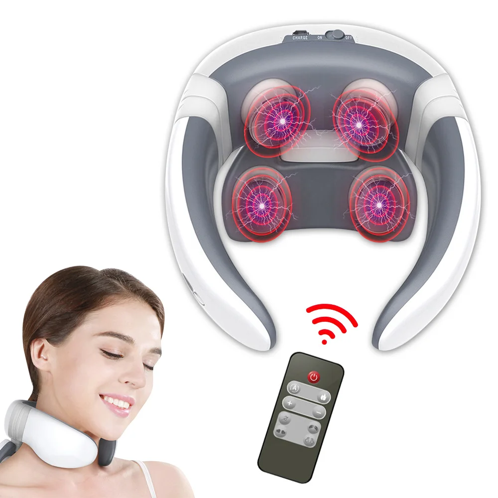 

Электрический массажер для шеи, беспроводное устройство для массажа шеи, горячий компресс для расслабления и здоровья