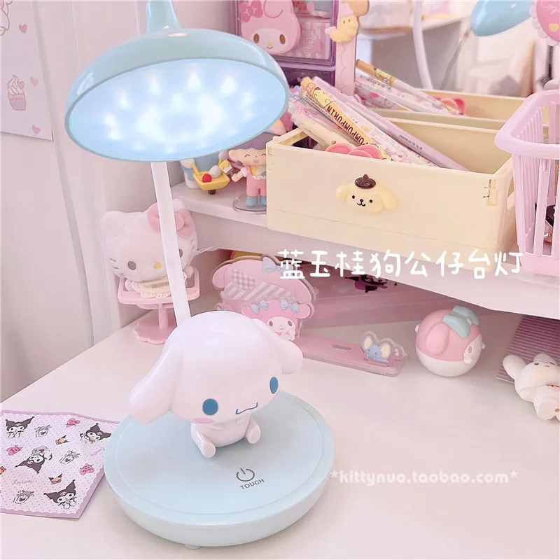 Sanrioed Kawaii My Melody Cinnamoroll Kuromi Настольный светодиодный обучающий ночсветильник для