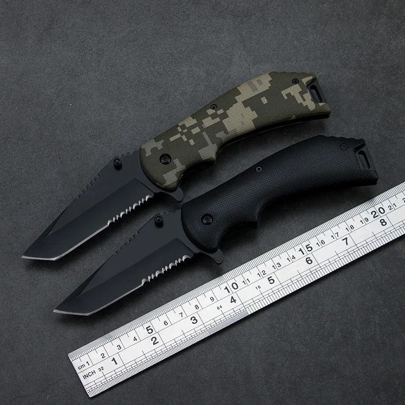 

Outdoor Folding Knife Wilderness Survival Knife Multi-function Tool Knife High Hardness Stainless Steel Knife Pocket Knife