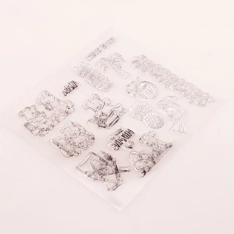 Свинка фрукты печать штамп с режущей штампы трафарет набор DIY Скрапбукинг