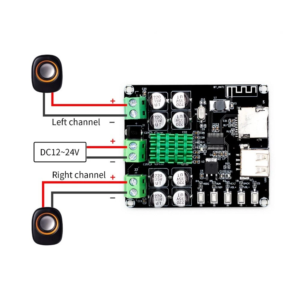 TPA3116D2 Φ 50W + 50W Bluetooth 4,0 Плата усилителя TPA3116 с Bluetooth U disk TF card player