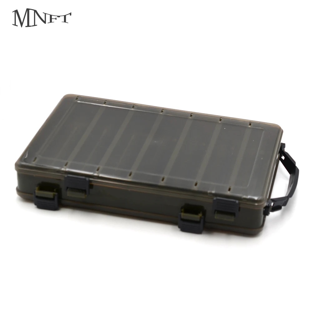 

MNFT 1Pcs 14 Compartments Double-Sided Fishing Lure Hook Tackle Box Premium Fishing Lure Box Fishing Bait Storage Case