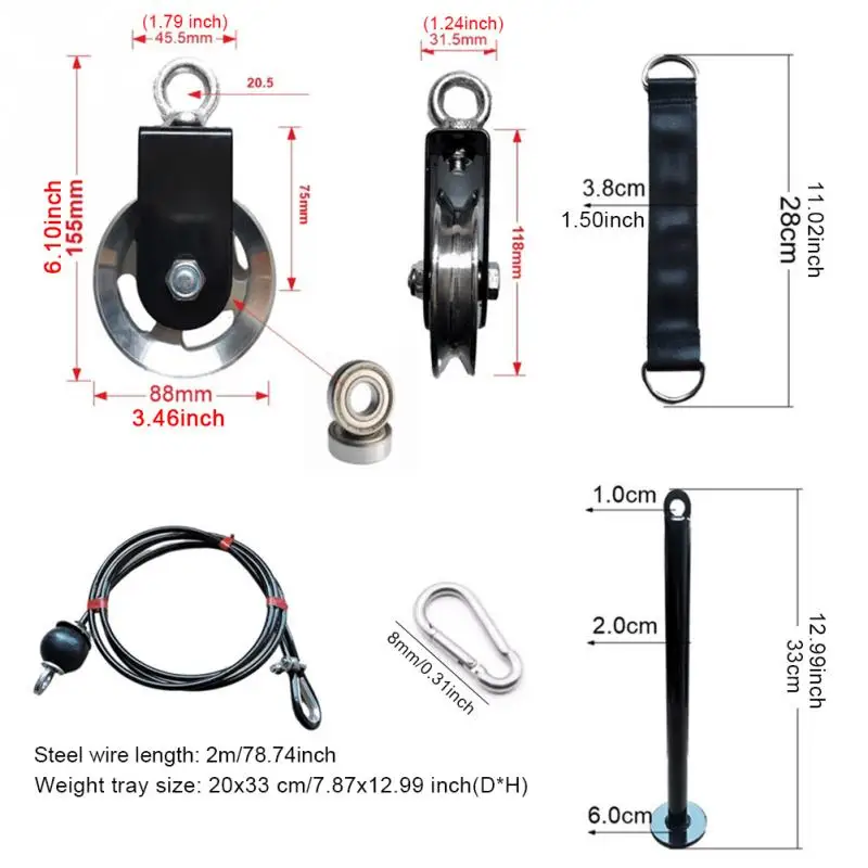 

Pull Down Machine Set Fitness Attachment Workout Weight Training Equipment Exercise Multifunction Tricep Easy Install Home Gym