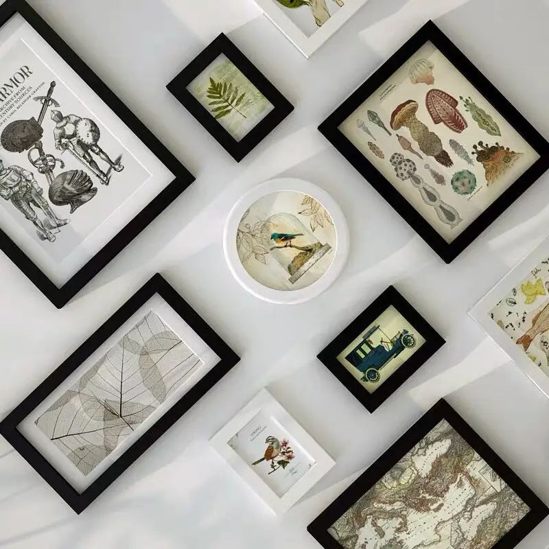 13 шт./компл. из массива дерева Настенная фоторамка для ресторана спальни