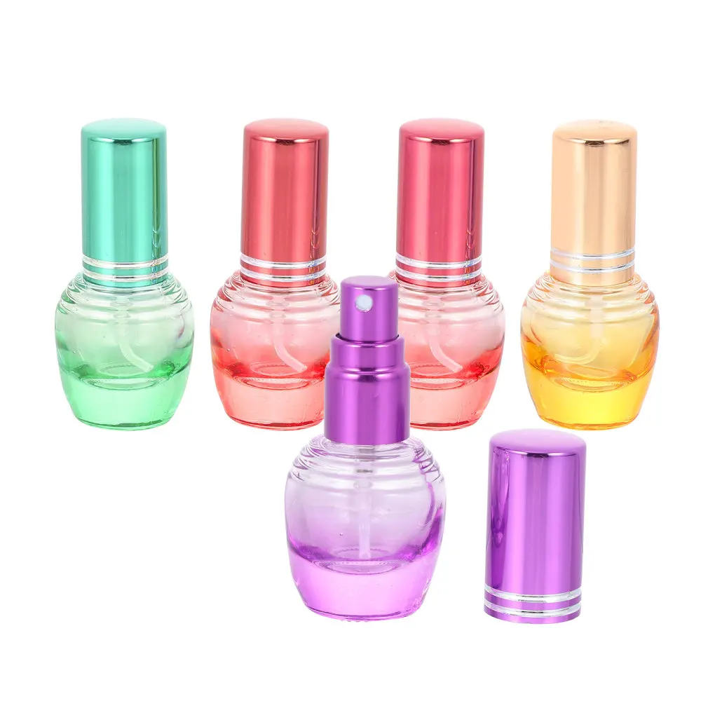 

5Pcs Travel Liquid Holder Refillable Empty Bottle Glass Bottle Random Color