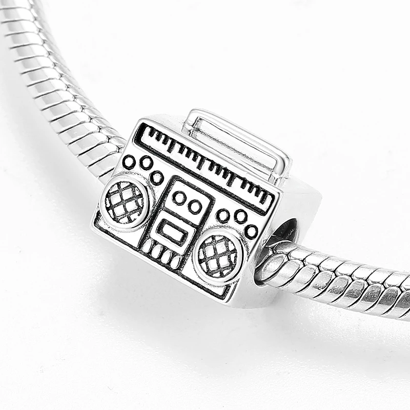 100% Настоящее серебро 925 пробы винтажное радио сделай сам изящные бусы подходят