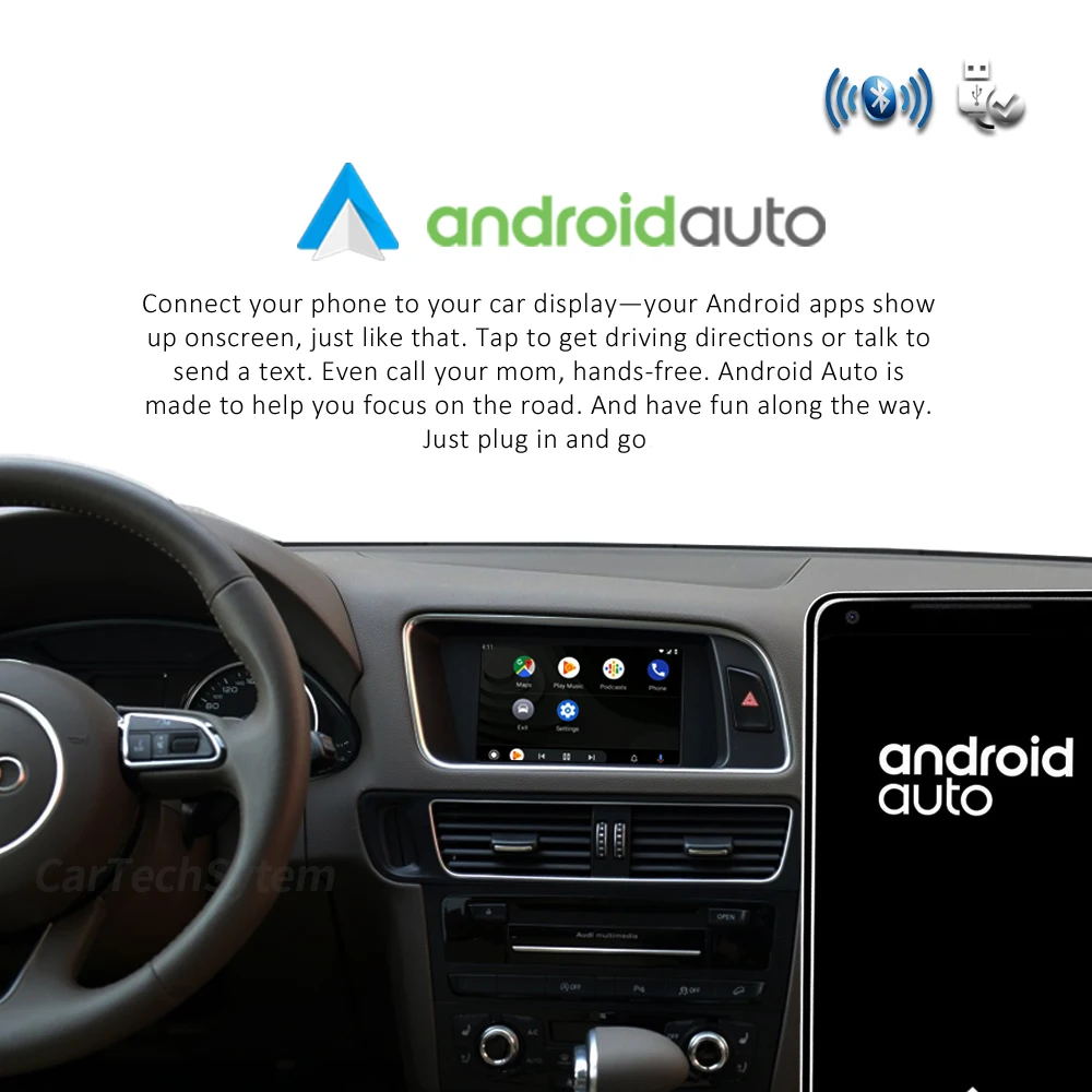 Беспроводной блок для автоматической модернизации Apple CarPlay Android Audi A4 S4 RS4 A5 S5 RS5 Q5 MMI