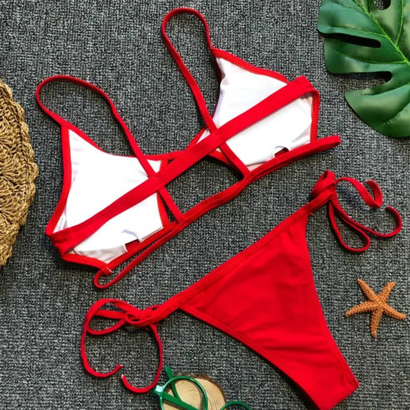 

Biquini 2020 Swimming Suit for Women Women's Swimwear Sexy Bodysuit Multicolor Solid Color Women's Swimwear