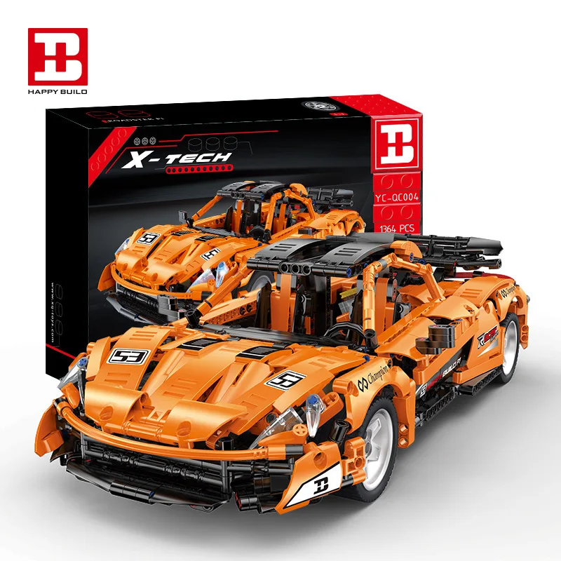 

1364 PCS YC-QC004 Technology Series Sports Car Model McLaren P1 Hypercar Building Blocks Bricks Toy Birthday Gift for Children