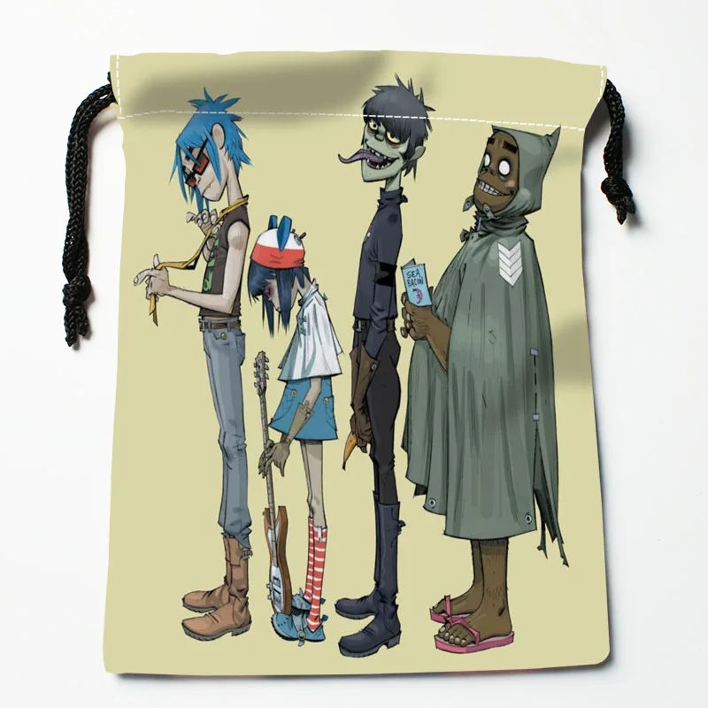 

Индивидуальная сумка на шнурке Gorillaz 18*22 см, маленькая Женская дорожная тканевая сумка, рождественский подарок, сумка