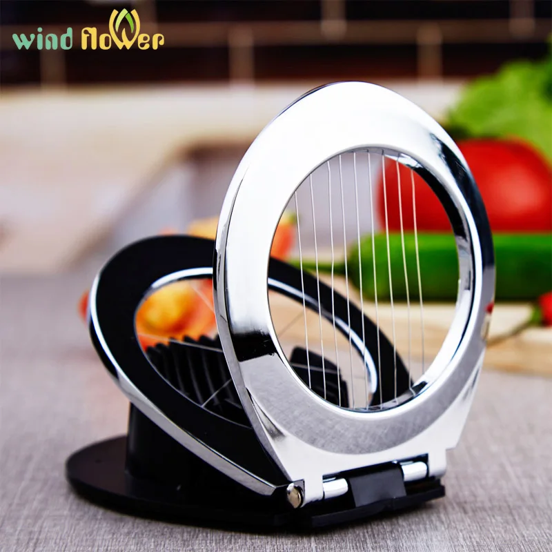 Wind flower 2 In 1 Multifunction Egg Slicer Cutter Resin Stainless Steel Mushroom Tomato Cutter Kitchen Tool New Kitchen Accesso