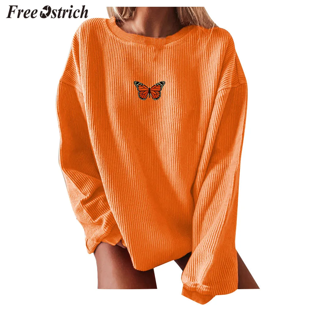 Женская толстовка Free Ostrich женская Повседневная хлопковая в полоску с аппликацией