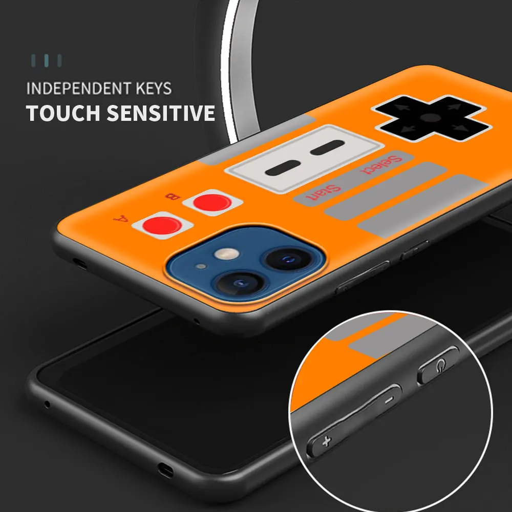 Чехол Soft для iPhone 12 13 11 Pro черный Fundas для IPHONE X XS Max XR 8 7 Plus SE Oldstyle Classic Gamepad Joystick on.