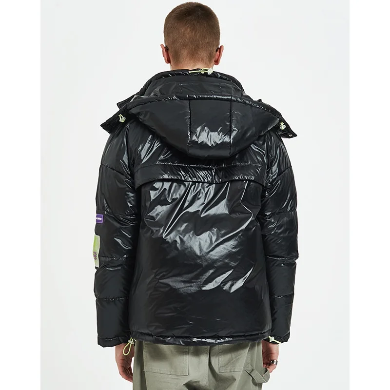 Парка на утином пуху Мужская повседневная верхняя одежда плотный пуховик модная