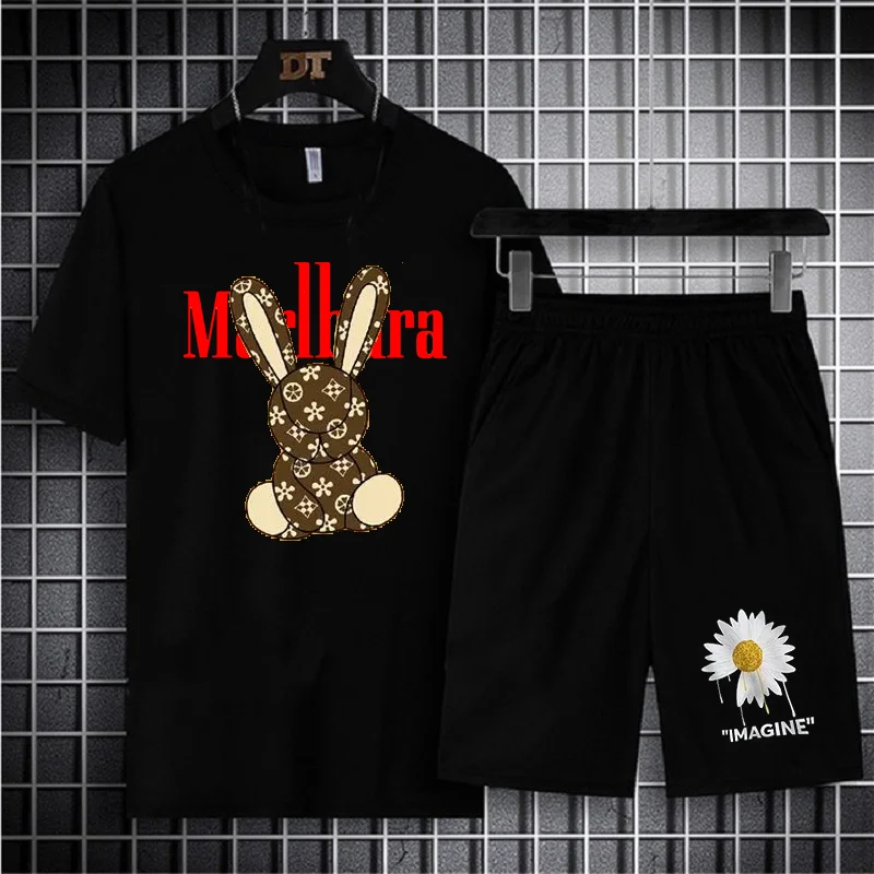 

Мужские шорты с коротким рукавом, костюм из сетчатой ткани с круглым вырезом, спортивная одежда для бега и фитнеса, Новинка лета