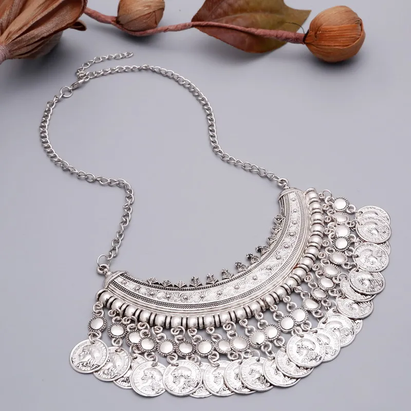 Богемное этническое большое колье круглое кольцо ожерелье ручной работы узор