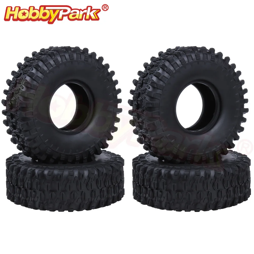 

4PCS RC Crawler Tires 1.9 Tires 120mm 4.7 Inch Outer Diameter Foam Inserts for Traxxas TRX4 Axial SCX10 90047 All Terrain Tyres