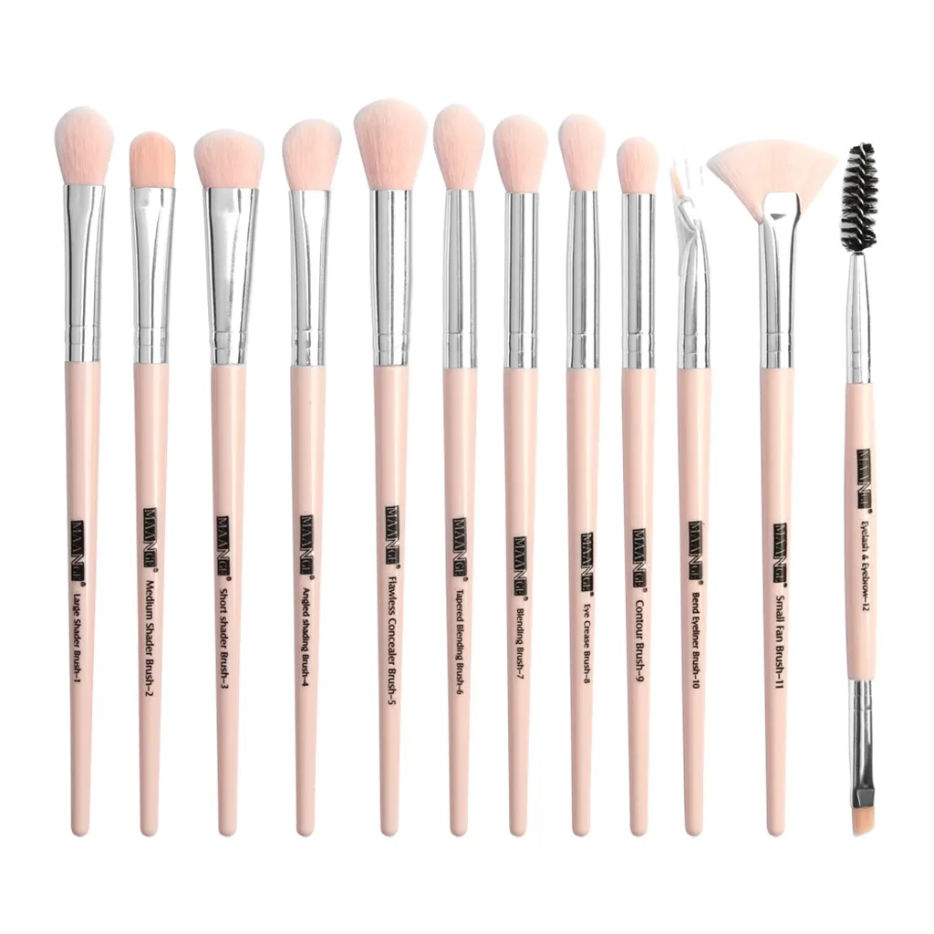 12 шт. кисть для теней макияжа текстовыделитель набор кистей профессиональная