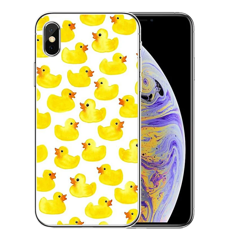 Силиконовый чехол little yellow duck для iphone 12 11Pro Max 11 XR XS X 8 7 6 6S Plus 5 5S SE 2020 задняя крышка |
