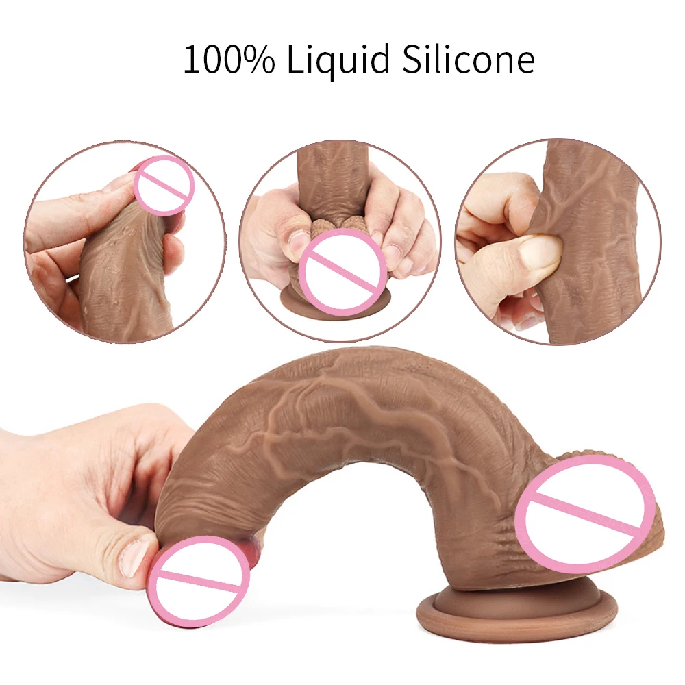 Огромный реалистичный фаллоимитатор GaGu мягкий жидкий силиконовый большой пенис