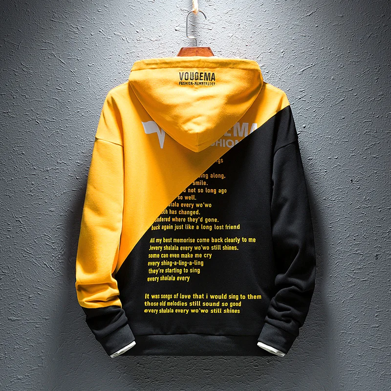 

SingleRoad Mens Hoodies Men 2020 Autumn Oversized Patchwork Hip Hop Harajuku Japanese Streetwear Khaki Sweatshirt Hoodie Men