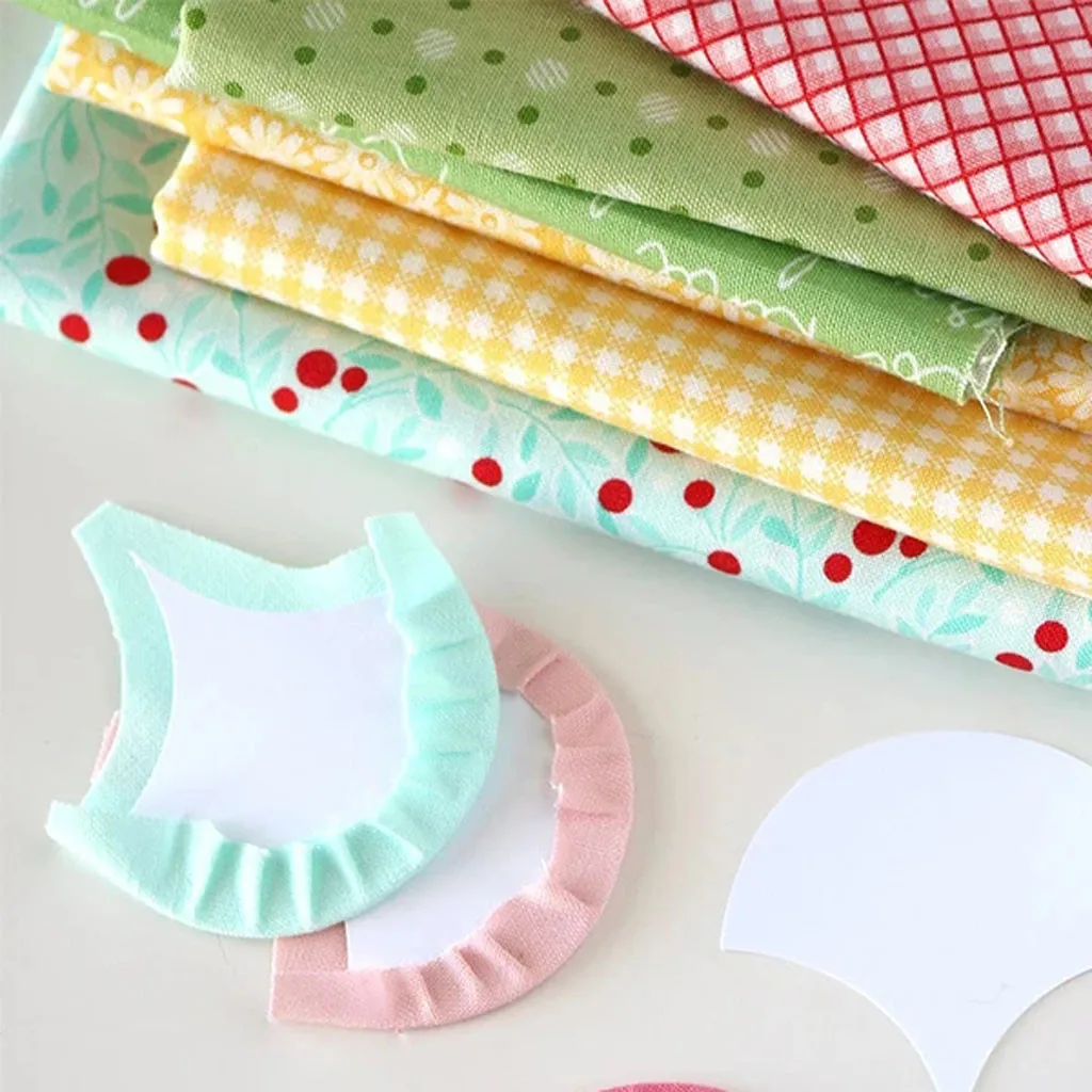 Шаблоны из бумаги в форме цветов для пэчворка (100 штук) #J20.