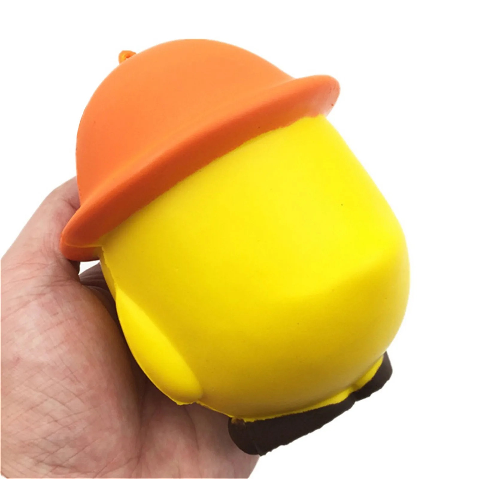 

Yellow Chickencream Scented Sticky Slow Rising Press Strap Kid Decompression Toy Sensory Squeeze Squishy Antistress Fidget